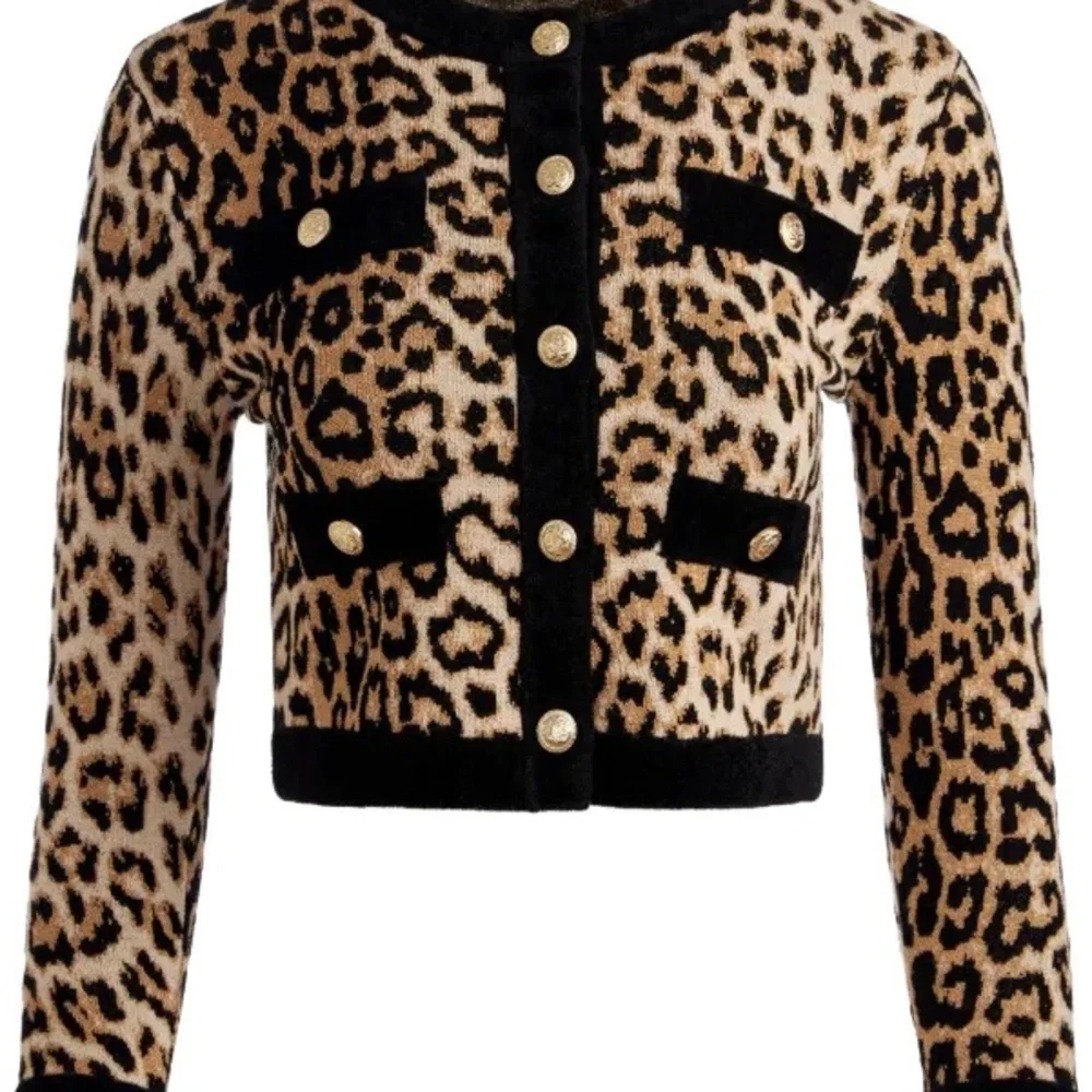 Alice Olivia Claira Leopard Print Cardigan 465 NEW Without tag - Picture 5 of 5